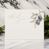 ウォーターエレガントカラーオリーブブランチ サンキューカード