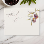 ウォーターエレガントカラーオリーブブランチ サンキューカード