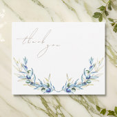 ウォーターエレガントカラーオリーブブランチ サンキューカード