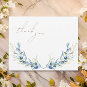 ウォーターエレガントカラーオリーブブランチ サンキューカード