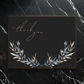 ウォーターエレガントカラーオリーブブランチ サンキューカード