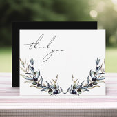 ウォーターエレガントカラーオリーブブランチ サンキューカード