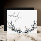 ウォーターエレガントカラーオリーブブランチ サンキューカード