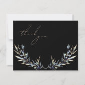 ウォーターエレガントカラーオリーブブランチ サンキューカード (正面)