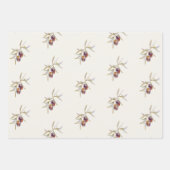 ウォーターエレガントカラーオリーブブランチ ラッピングペーパーシート (正面)