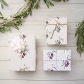 ウォーターエレガントカラーオリーブブランチ ラッピングペーパーシート