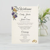 ウォーターエレガントカラーオリーブ結婚式 プログラム (スタンド正面)