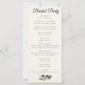 ウォーターエレガントカラーオリーブ結婚式 プログラム (裏面)