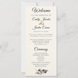 ウォーターエレガントカラーオリーブ結婚式 プログラム