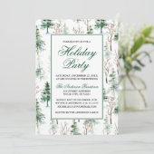ウォーターエレガントカラーグリーンリーパインズホリデーパーティー 招待状 (スタンド正面)
