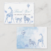 ウォーターエレガントカラートイレサファリチノワセリー動物 ノートカード (正面/裏面)