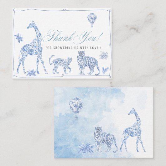 ウォーターエレガントカラートイレサファリチノワセリー動物 ノートカード (正面/裏面)