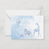 ウォーターエレガントカラートイレサファリチノワセリー動物 ノートカード (裏面)