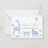 ウォーターエレガントカラートイレサファリチノワセリー動物 ノートカード (正面)