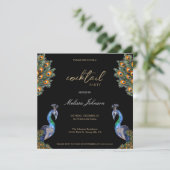 ウォーターエレガントカラーピーコックパーティー 招待状 (スタンド正面)