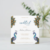 ウォーターエレガントカラーピーコックパーティー 招待状 (スタンド正面)