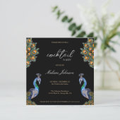 ウォーターエレガントカラーピーコックパーティー 招待状 (スタンド正面)