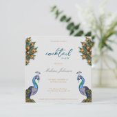 ウォーターエレガントカラーピーコックパーティー 招待状 (スタンド正面)