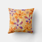 ウォーターエレガントカラーピーチプラムパステルフローラ クッション (裏面)