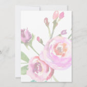 ウォーターエレガントカラーフローラブーケキンセニェラ 招待状 (裏面)