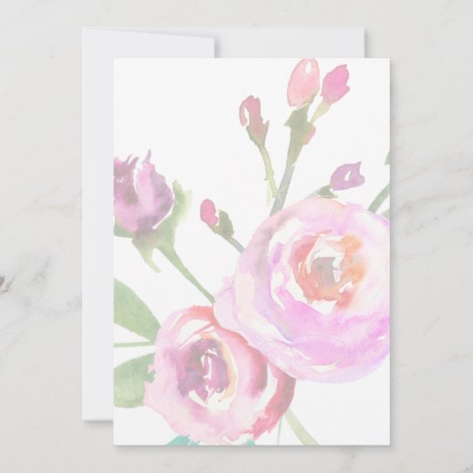 ウォーターエレガントカラーフローラブーケキンセニェラ 招待状 (裏面)