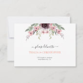 ウォーターエレガントカラーブルゴーニュモーヴグリーンリー  出欠カード (裏面)