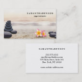 ウォーターエレガントカラーロゴZen Yoga Healing Health B 名刺 (正面/裏面)