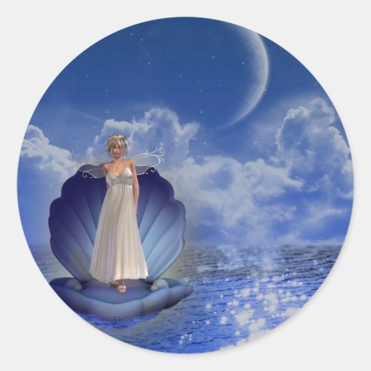 ウォーターエンジェルステッカー ラウンドシール (正面)
