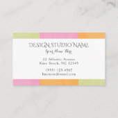 ウォーターカガーリーラーデザイナーブティックビジネスカード エンクロージャーカード (裏面)