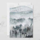 ウォーターカモダンラーウッズマウンテン結婚ズ 招待状 (裏面)