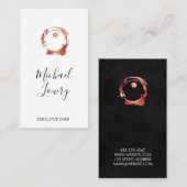 ウォーターカラフルカラーつや消しワイン染色 名刺 (正面/裏面)