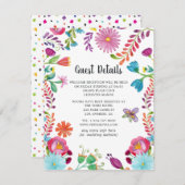 ウォーターカラフルカラーフローラフィエスタゲスト詳細 エンクロージャーカード (正面/裏面)