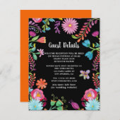 ウォーターカラフルカラーフローラフィエスタゲスト詳細 エンクロージャーカード (正面/裏面)