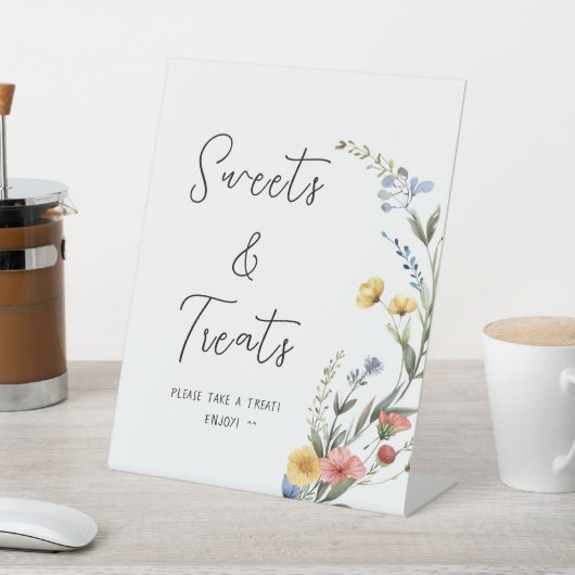 ウォーターカラフルカラーワイルドフラワースイーツ&トリートメント 台座サイン (インサイチュ)