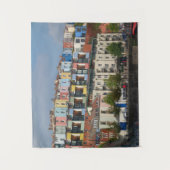 ウォーターカラフルフロントハウシズブリストルハーバー タペストリー (正面)