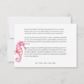 ウォーターカラモダンーパーム&ビーチシ結婚ーン サンキューカード (裏面)