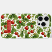 ウォーターカラーいちごモノグラム Case-Mate iPhoneケース (裏面 (横))