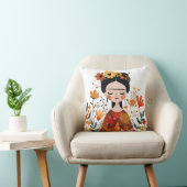 ウォーターカラーお洒落フリダカホイラストレーション クッション (椅子)