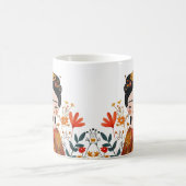 ウォーターカラーお洒落フリダカホイラストレーション コーヒーマグカップ (中央)