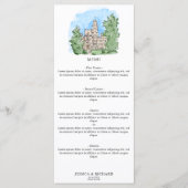 ウォーターカラーお洒落ヴェニュシャトーイラストレーション メニュー (正面)