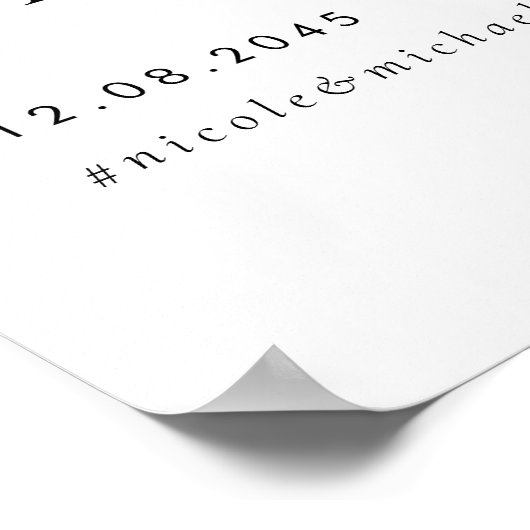 ウォーターカラーかわいらしガーデンフラワーズ婚約パーティ ポスター (角)