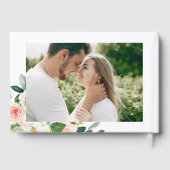 ウォーターカラーかわいらしガーデンフラワーズ春の結婚式 ゲストブック (裏面)