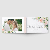 ウォーターカラーかわいらしガーデンフラワーズ春の結婚式 ゲストブック (全面)