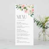 ウォーターカラーかわいらしガーデンフラワーズ春の結婚式 メニュー (スタンド正面)