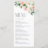 ウォーターカラーかわいらしガーデンフラワーズ春の結婚式 メニュー (正面)