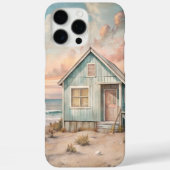 ウォーターカラーで描いた穏やかな海岸のコテージ Case-Mate iPhoneケース (裏面)