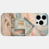 ウォーターカラーで描いた穏やかな海岸のコテージ Case-Mate iPhoneケース (裏面 (横))