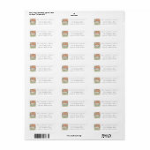 ウォーターカラーで描かれたジョージア様式の家 秋の帰宅住所ラベル ラベル (フルシート)