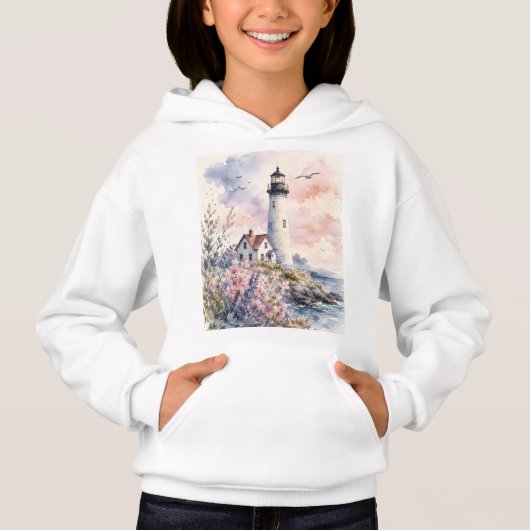 ウォーターカラーで描かれた灯台 (正面)