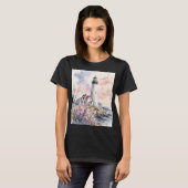ウォーターカラーで描かれた灯台 Tシャツ (正面フル)
